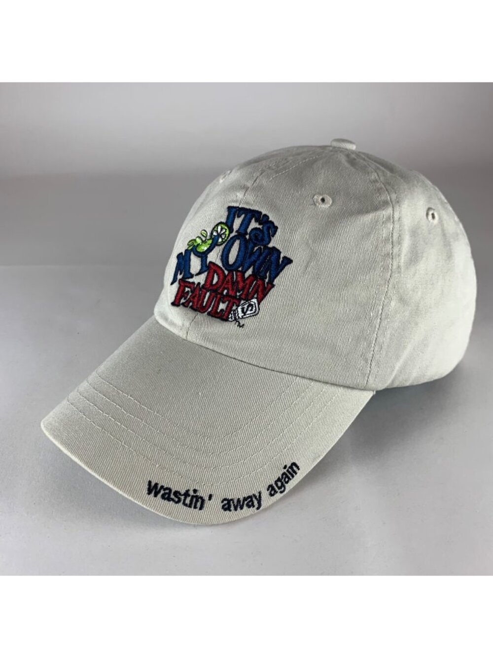 Margaritaville Its My Own Damn Fault Unisex Beige Strapback Adjustable Hat